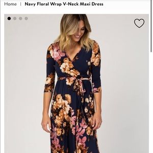 Pinkblush 3/4 sleeve maxi dress